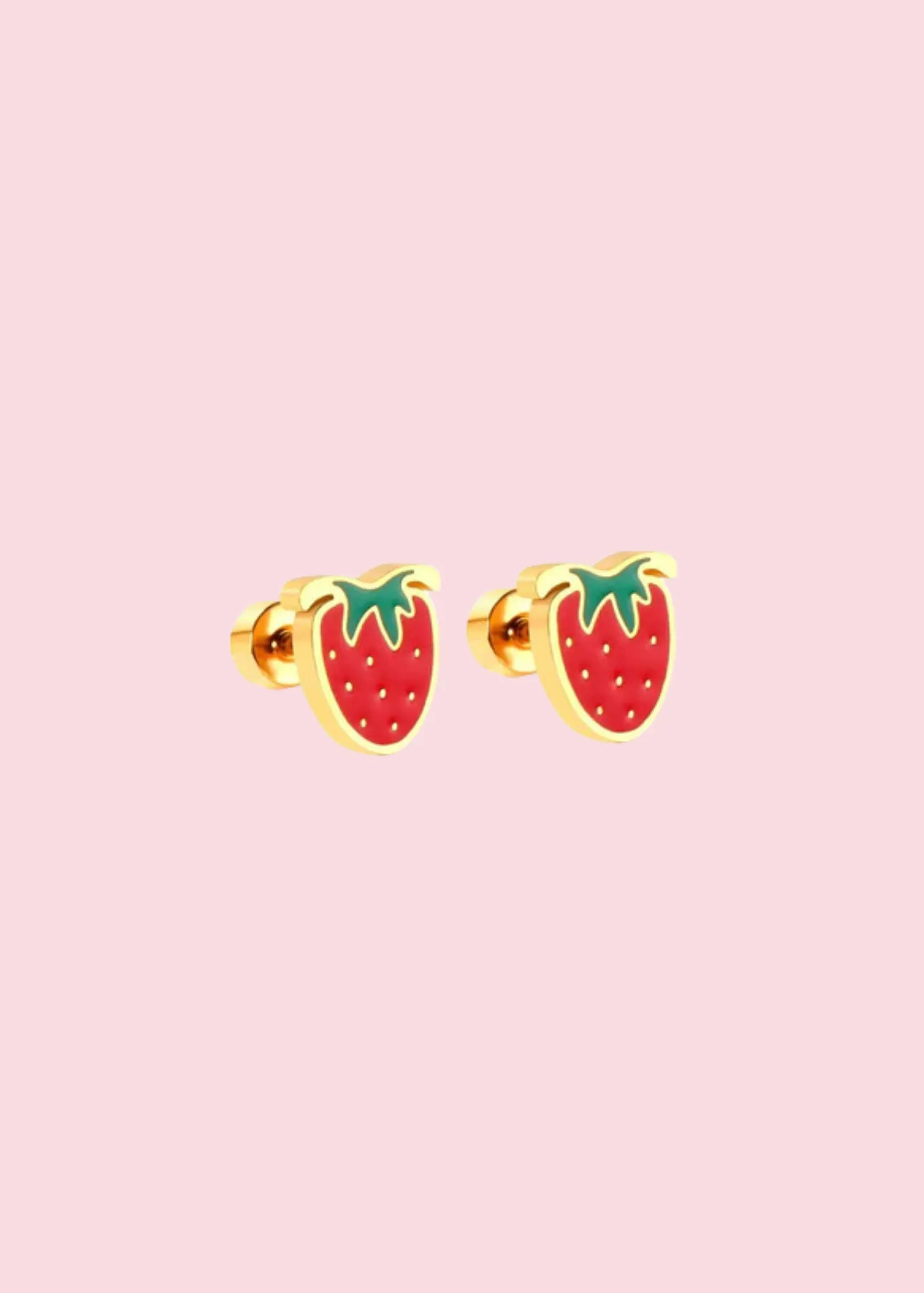 Linny Co. - Strawberry Shortcake Flatback Stud Earrings