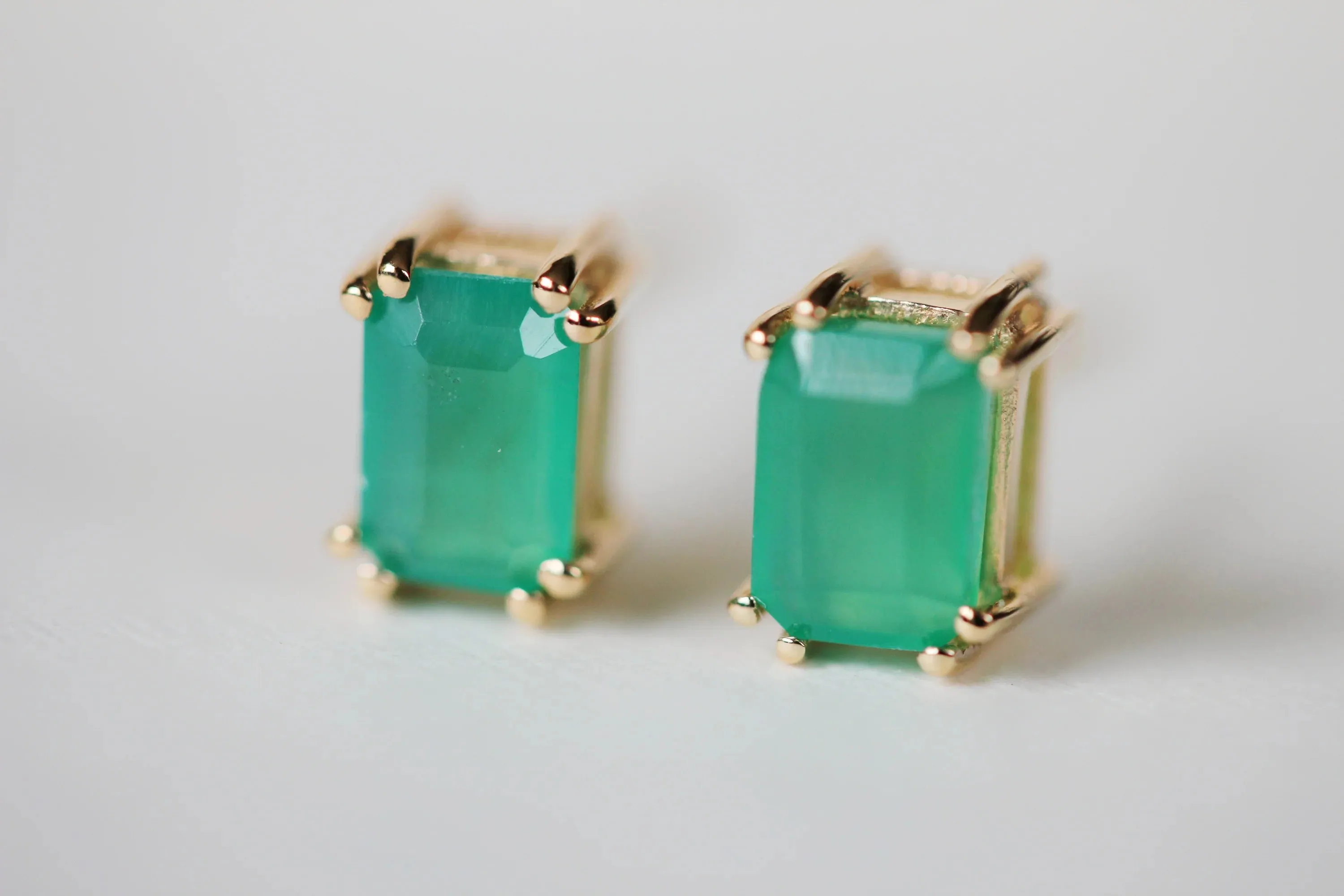 Little Gold Lake Studs (Green Onyx)