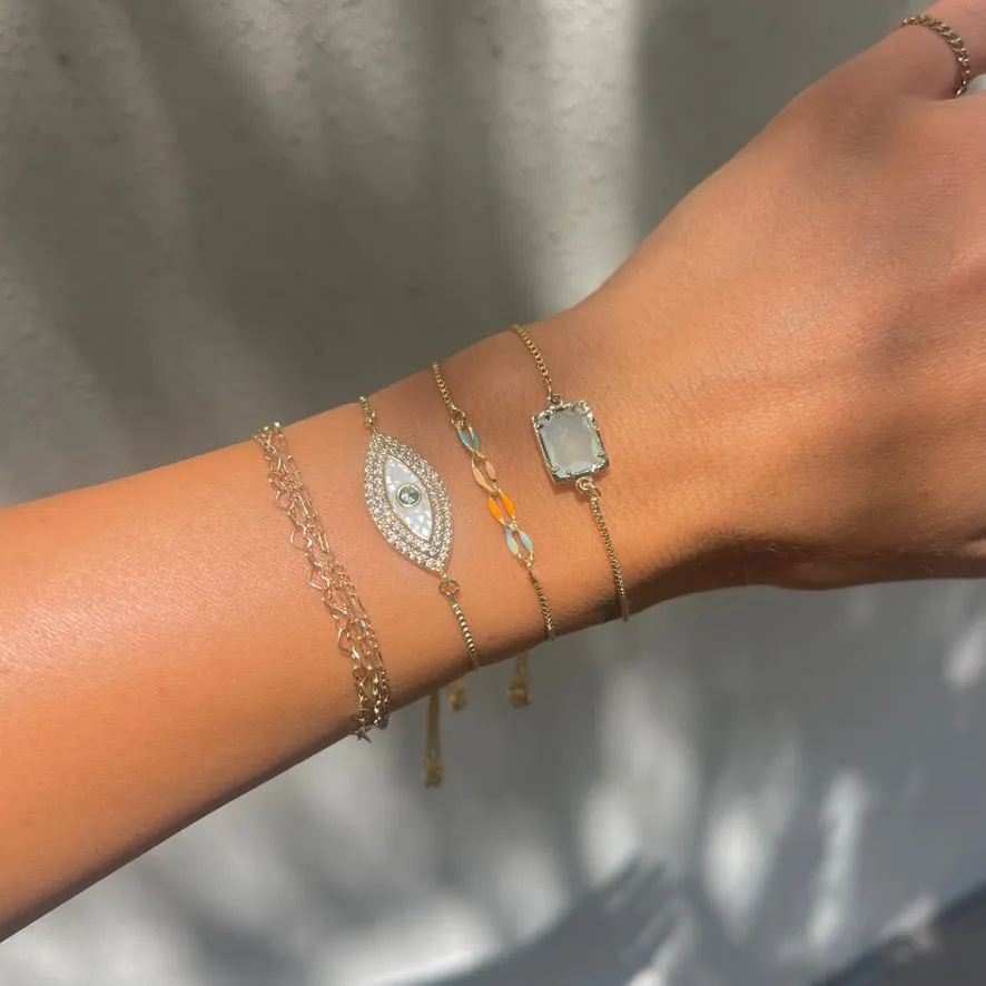 Liv Shimmer Eye Slider Bracelet