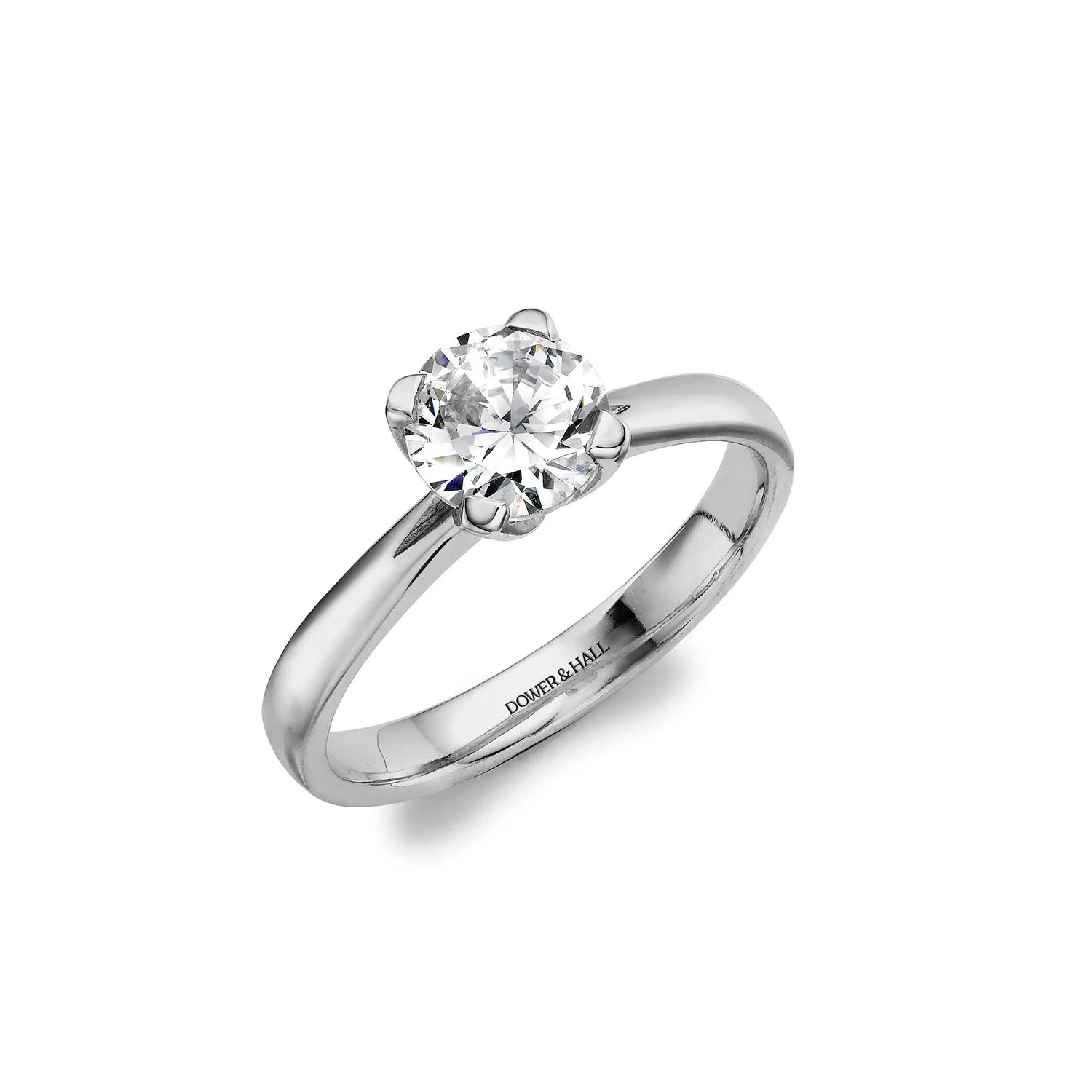 Lotus Diamond Engagement Ring