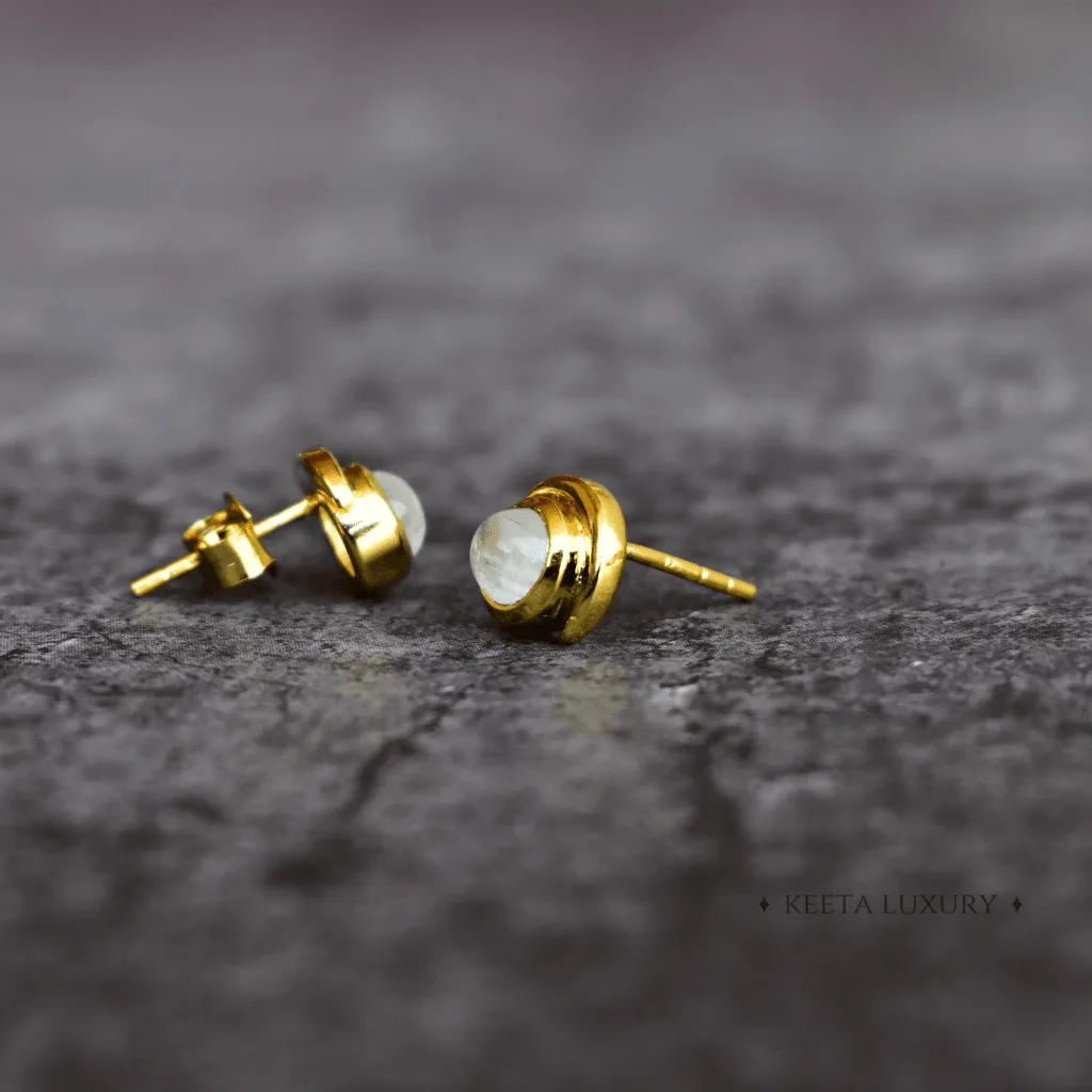 Lunar - Moonstone Studs