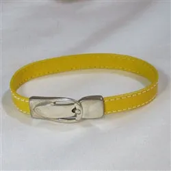 Man's Yellow Leather Bracelet