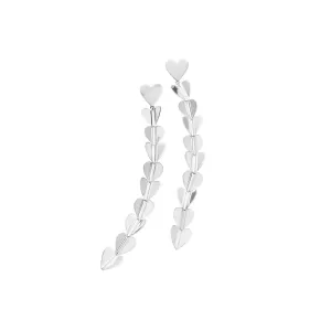 Medium White Gold Wings of Love Drop Earrings