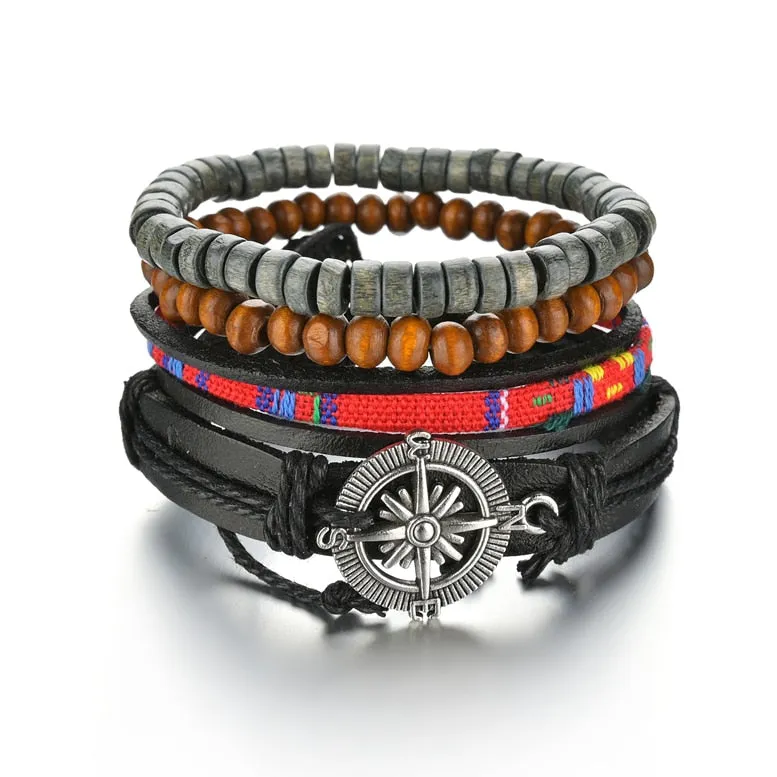 Mens Gothic Layered Bracelet