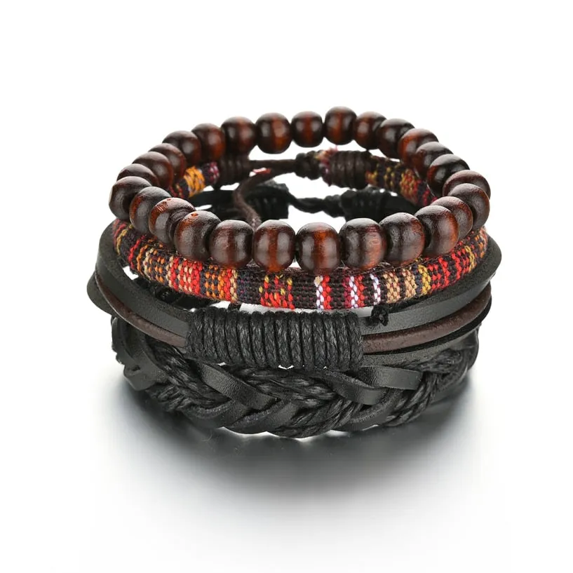 Mens Gothic Layered Bracelet