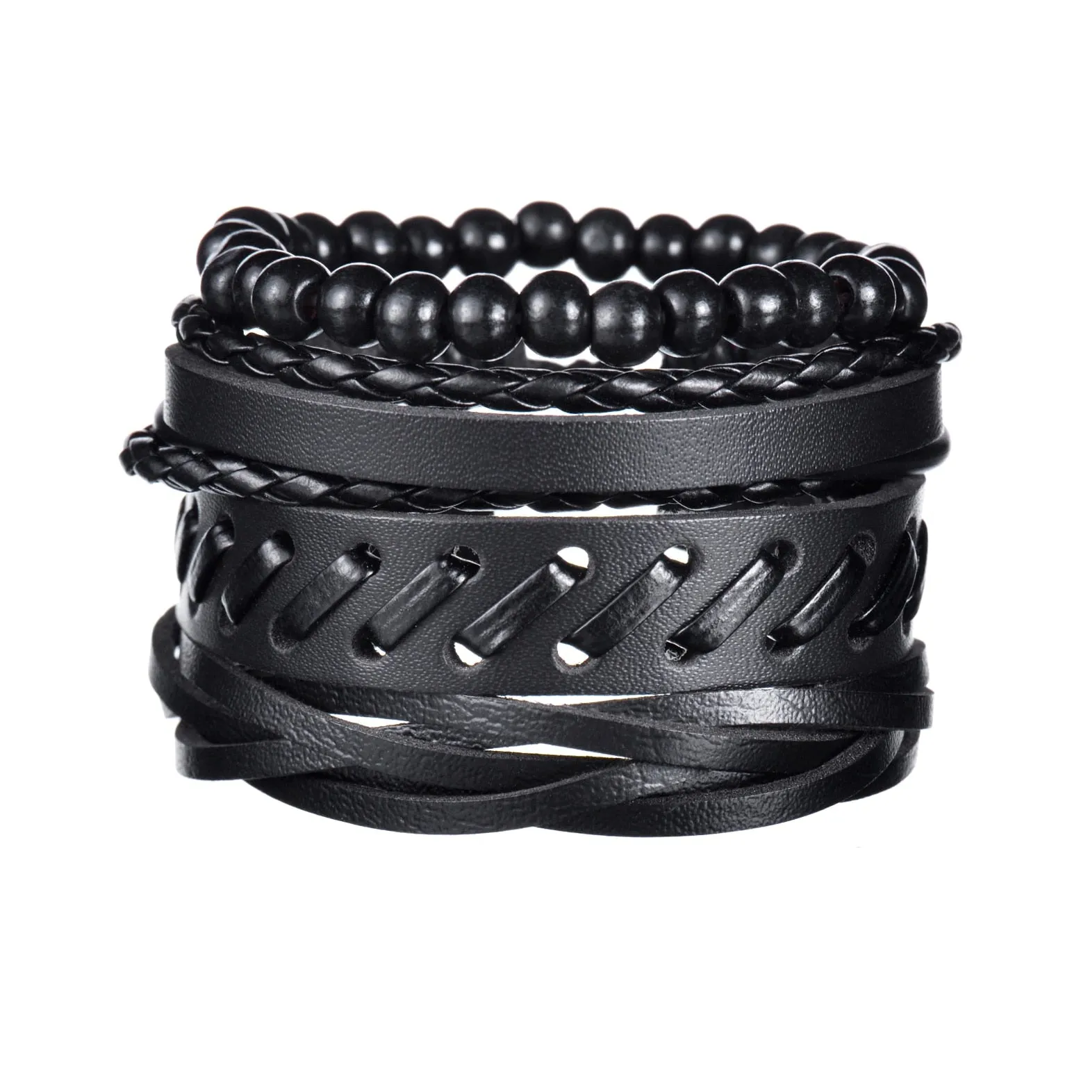 Mens Gothic Layered Bracelet