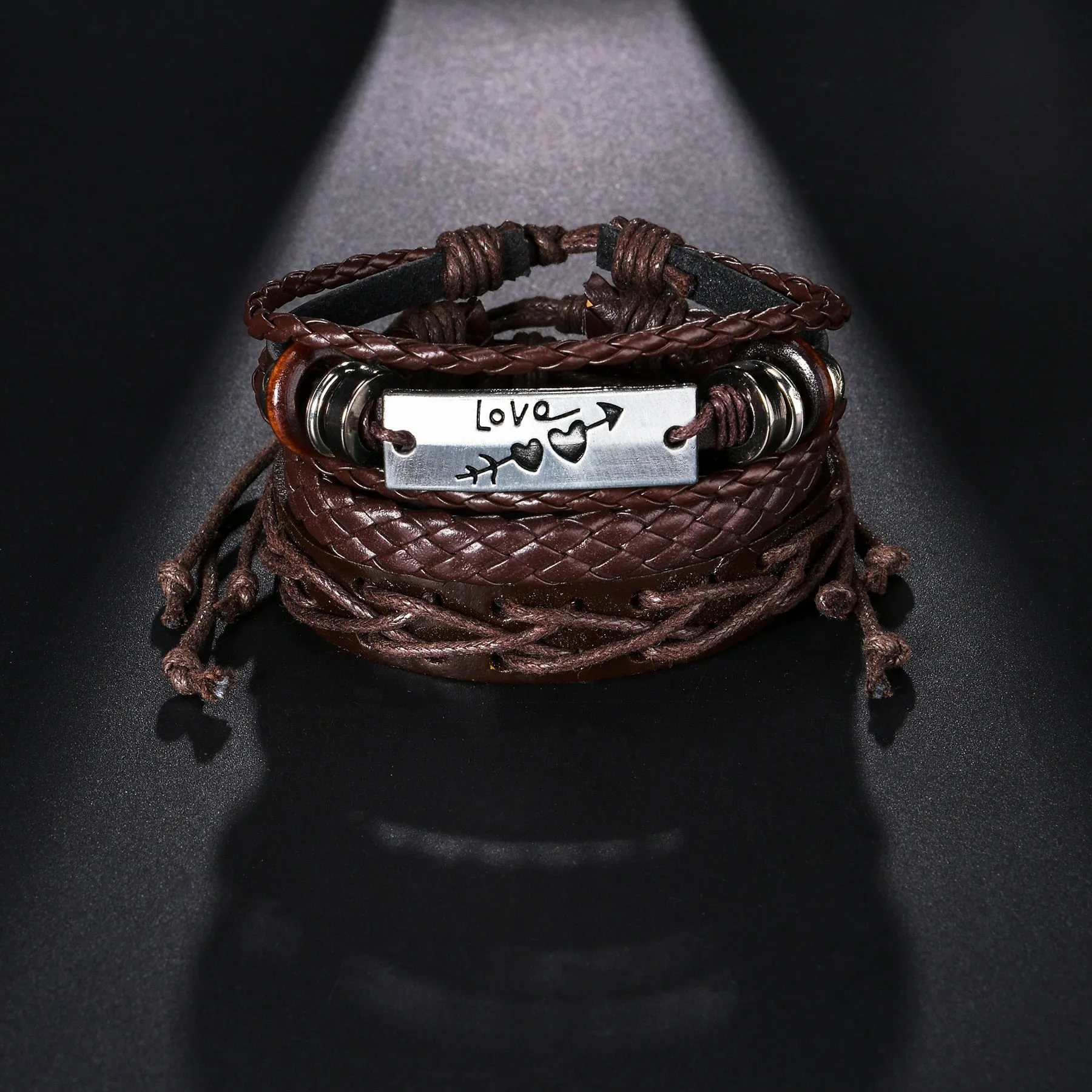 Mens Gothic Layered Bracelet