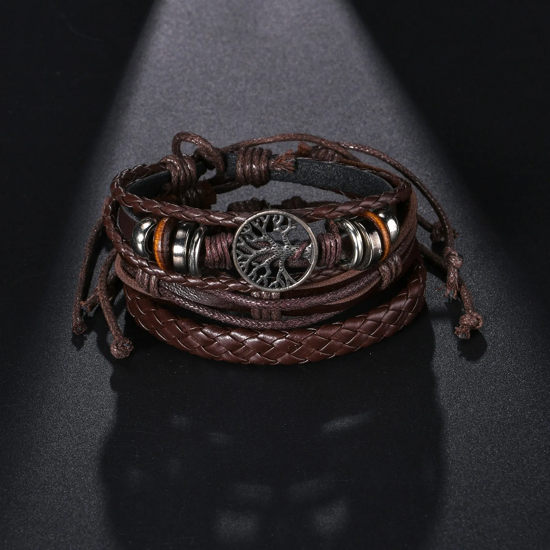 Mens Gothic Layered Bracelet