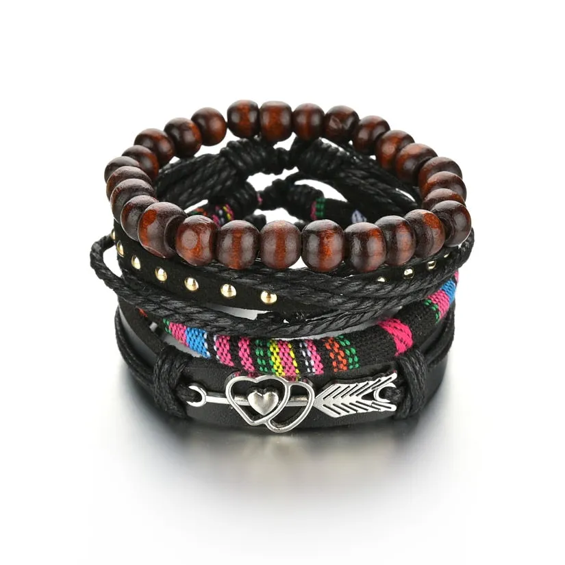 Mens Gothic Layered Bracelet