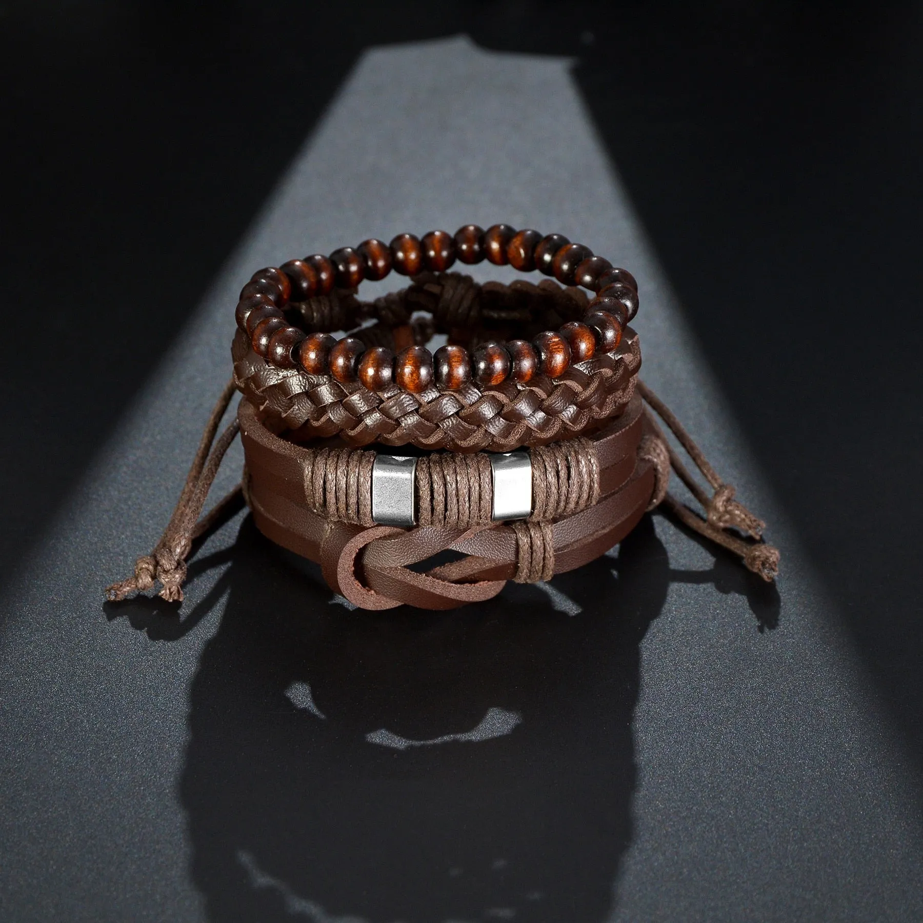 Mens Gothic Layered Bracelet