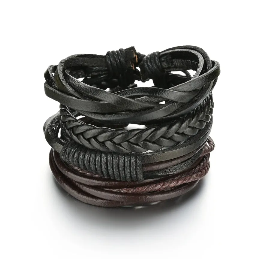 Mens Gothic Layered Bracelet