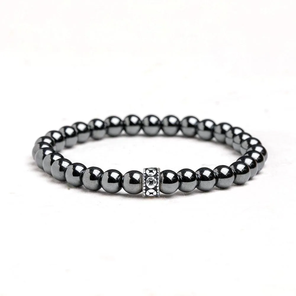 Men's Hematite Gemstone Bracelet 6mm