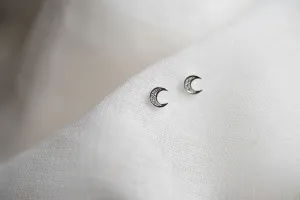 Mini Moon Crystal Studs