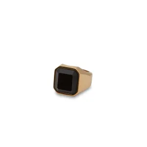 Modern Black Jeweled Ring