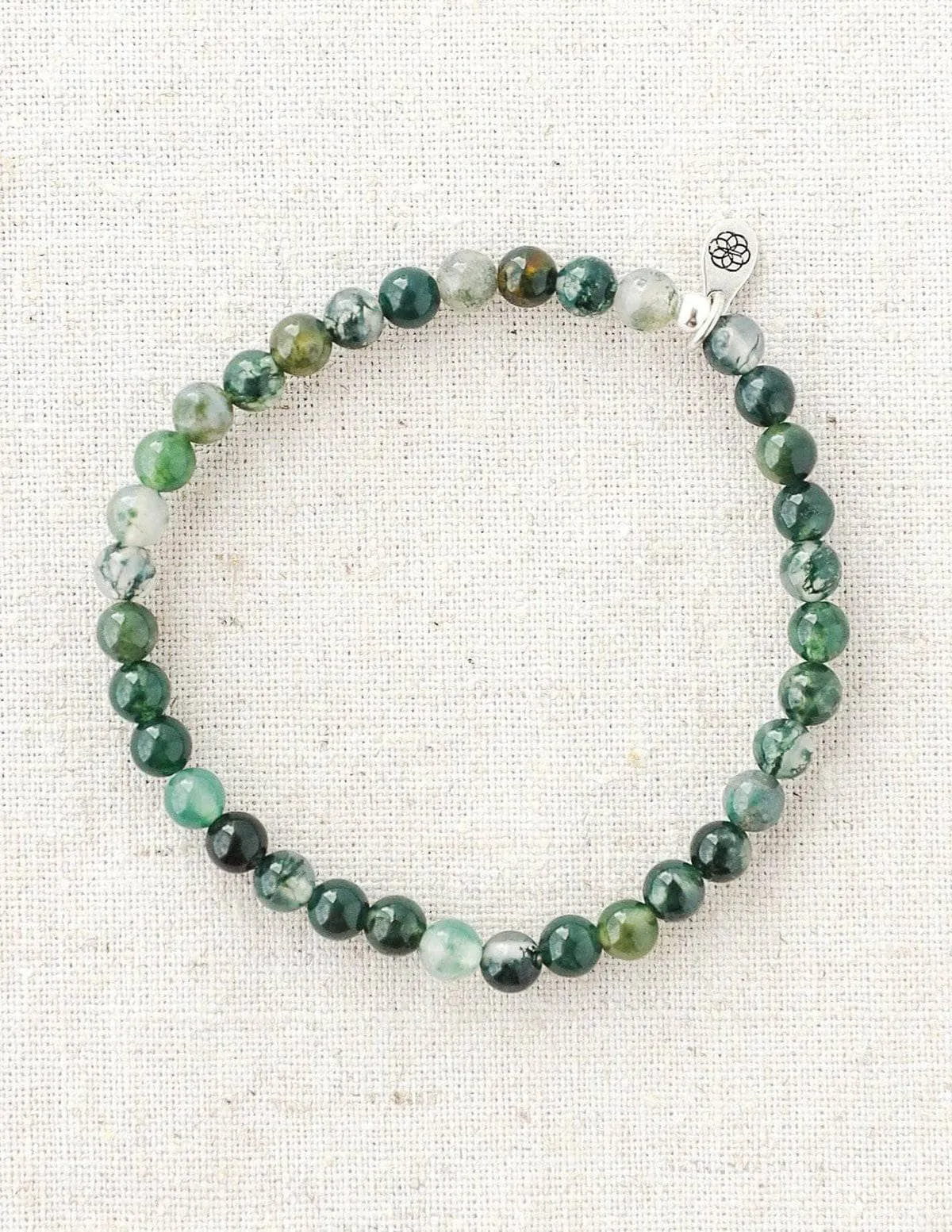 Moss Agate Mini Gemstone Bracelet