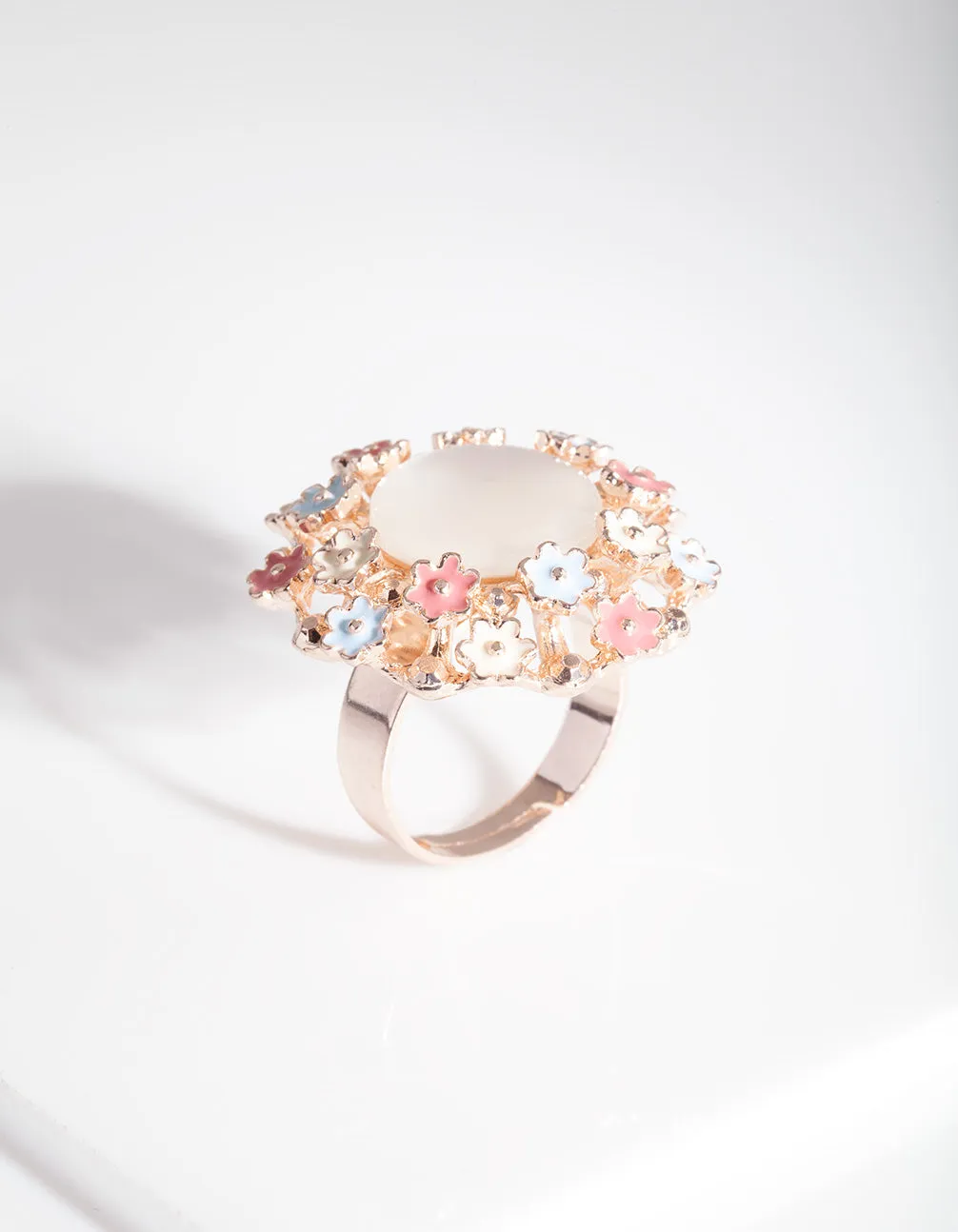 Multi Pastel Floral Ring