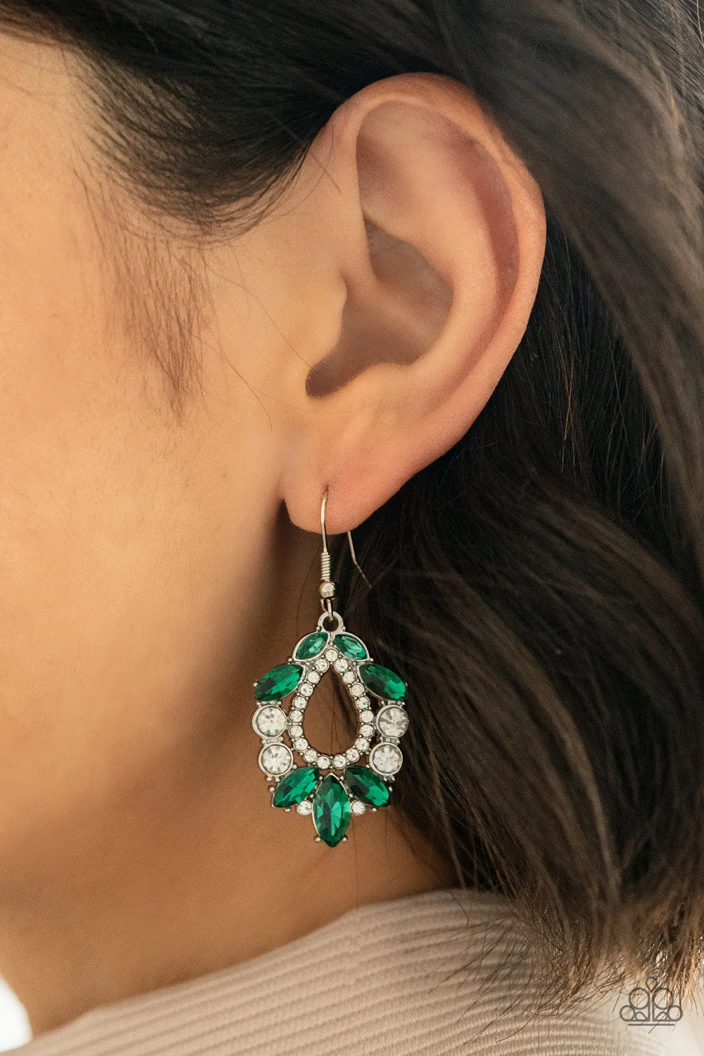 New Age Noble - Green Earrings