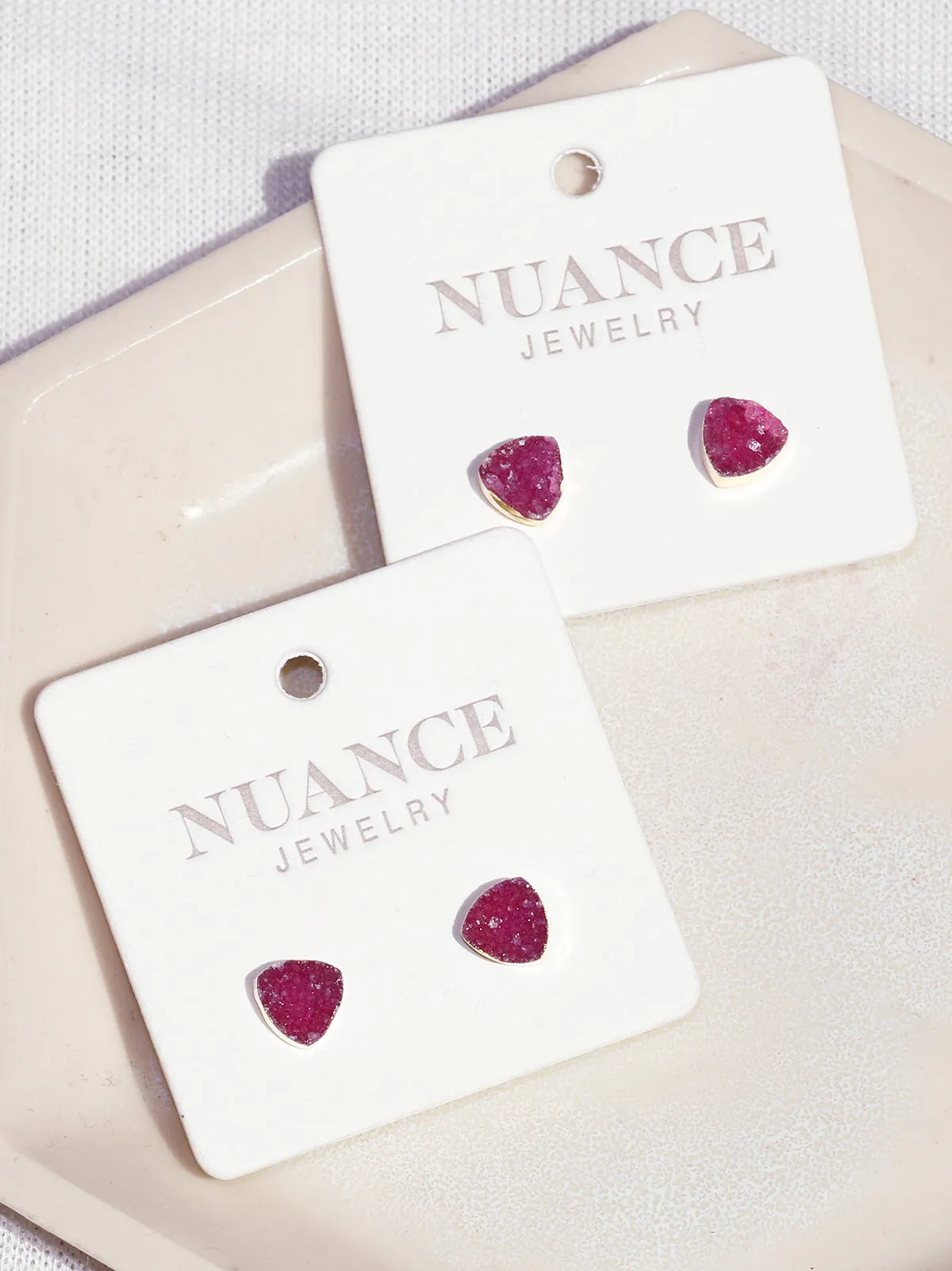 Nuance Triangle Druzy Studs (more colors!)