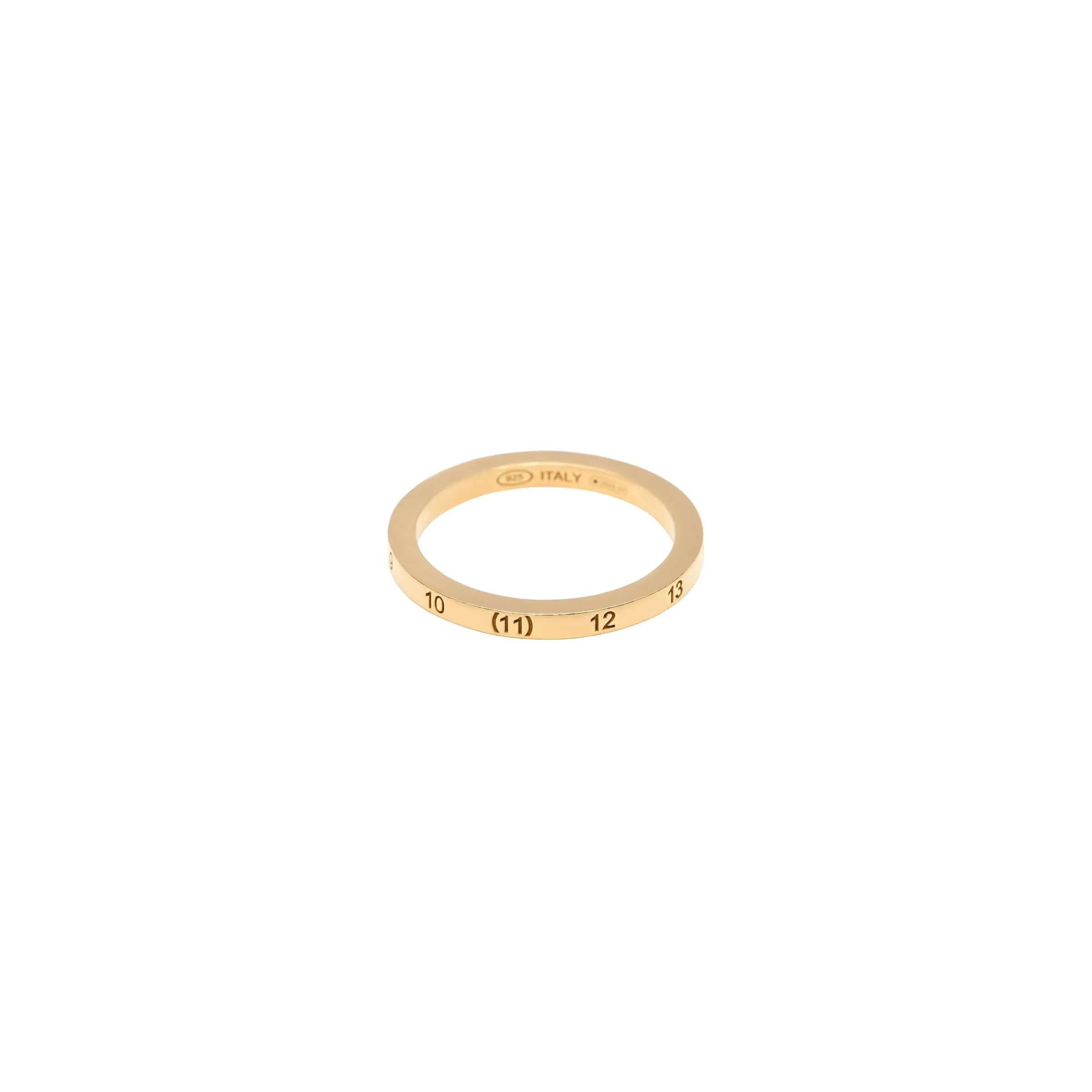 Numerical 4mm Ring in Yellow Gold