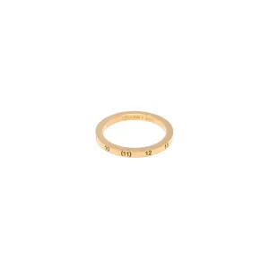 Numerical 4mm Ring in Yellow Gold