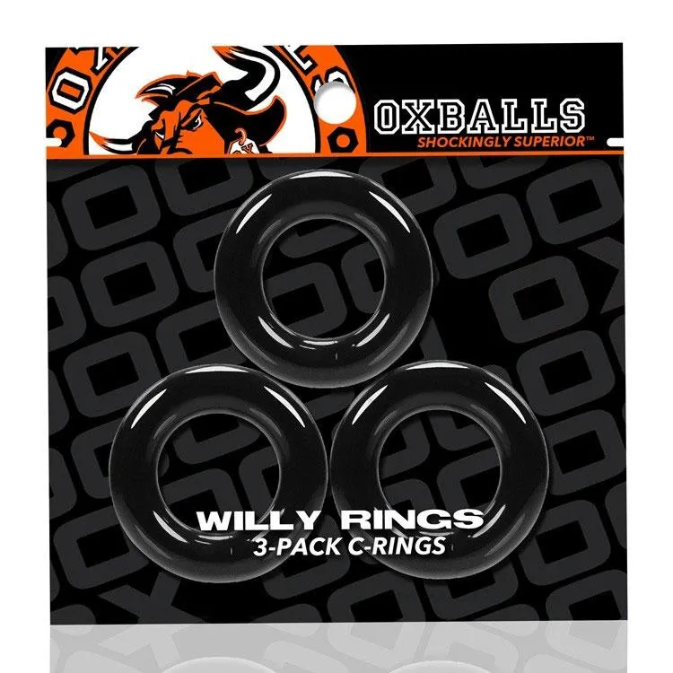 Oxballs Willy Rings 3 Pack - Black