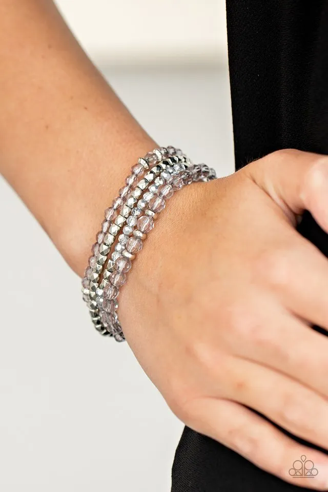 Paparazzi Bracelet ~ Crystal Crush - Silver