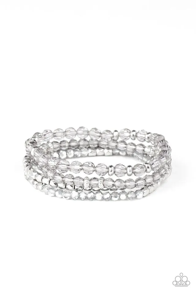 Paparazzi Bracelet ~ Crystal Crush - Silver