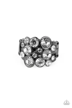 PAPARAZZI Bubbling Bravado - Black rings