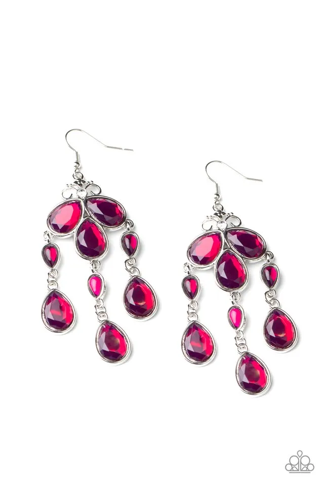 Paparazzi Earring ~ Clear The HEIR - Purple