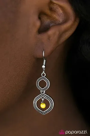 Paparazzi Earring ~ Dancing Genie - Yellow