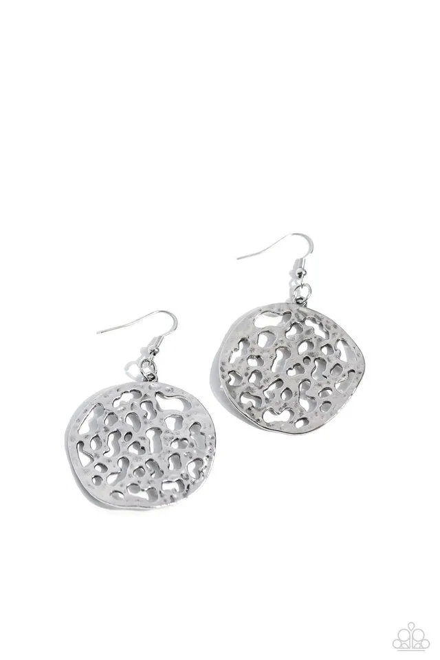 Paparazzi Earring ~ Holey Heirloom - Silver