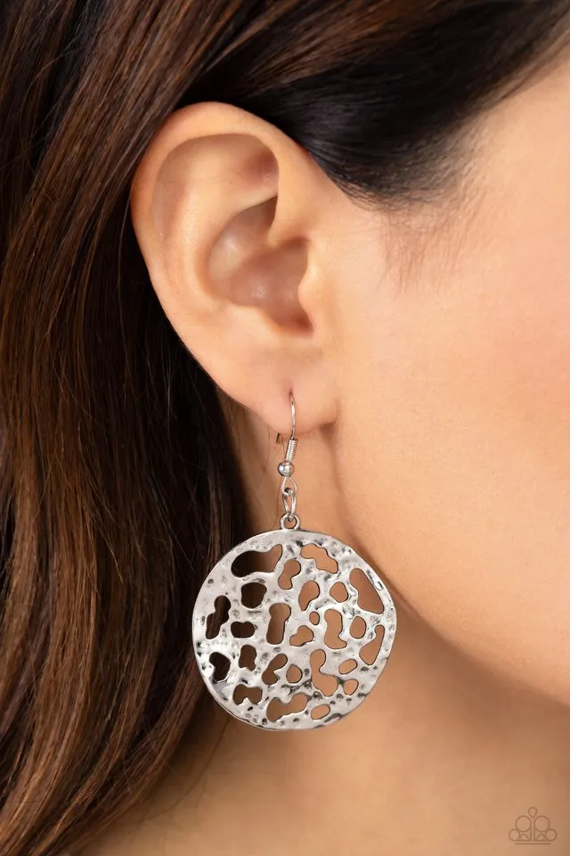 Paparazzi Earring ~ Holey Heirloom - Silver