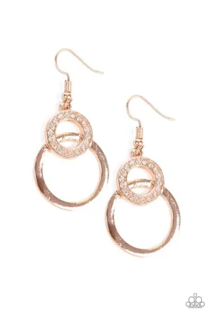 Paparazzi Earring ~ Regal Refinery - Rose Gold