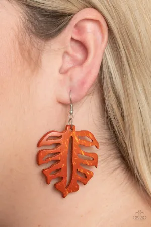 Paparazzi Earring ~ Shake Your PALMS PALMS - Orange