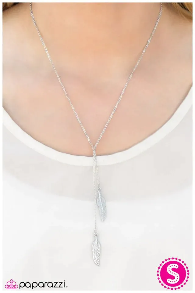 Paparazzi Necklace ~ Flying South For The Winter - Silver