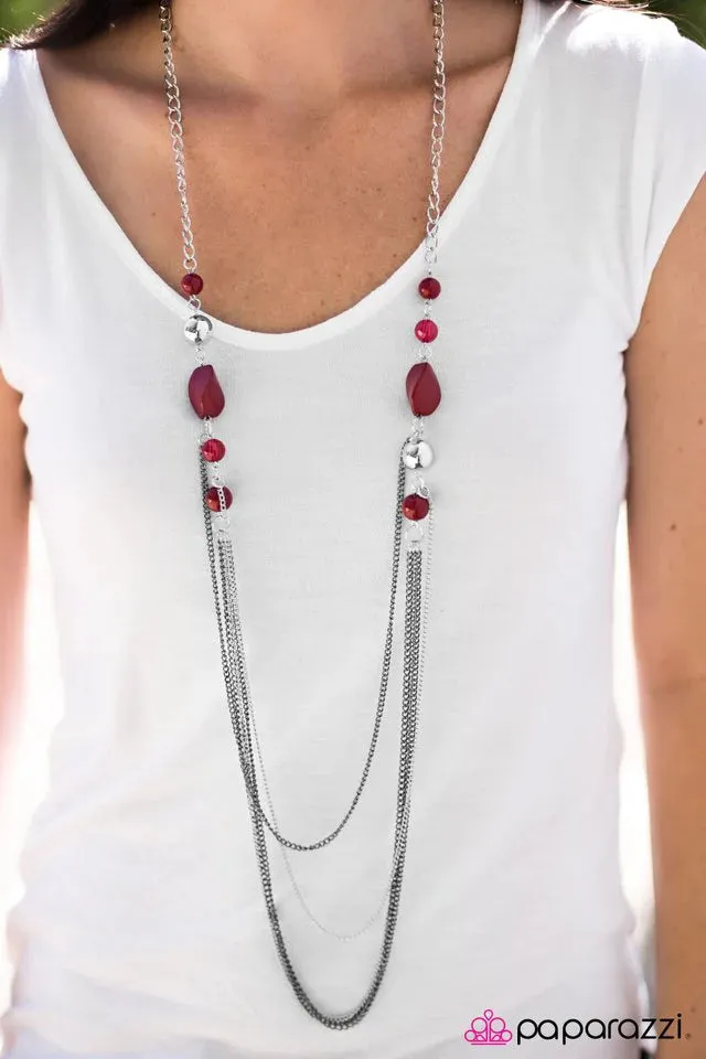 Paparazzi Necklace ~ Its My Party - Red