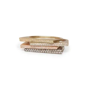 pavé shard stacking rings