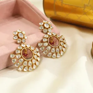 Premium Handcrafted Earrings Pakistani Traditional Flair with Crystals for Brides