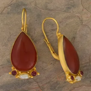 Queen Of Hearts Carnelian Earrings