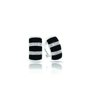 Regal Stripe Onyx Earrings