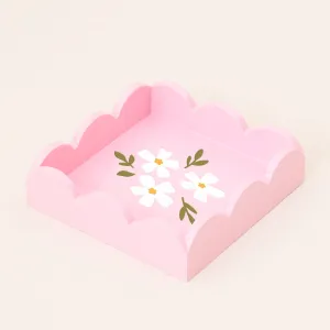 Scallop Trinket Tray-Floral Blush