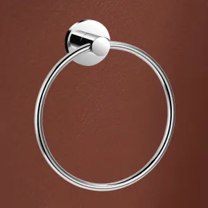 Scudo Delta Wall Mounted Towel Ring in Chrome