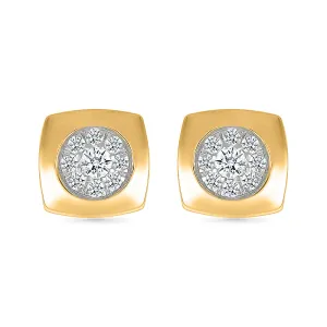 Shimmering Square Studs Earrings