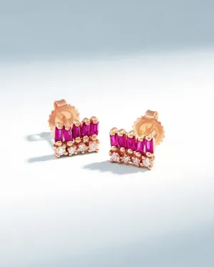 Short Stack Ruby Studs