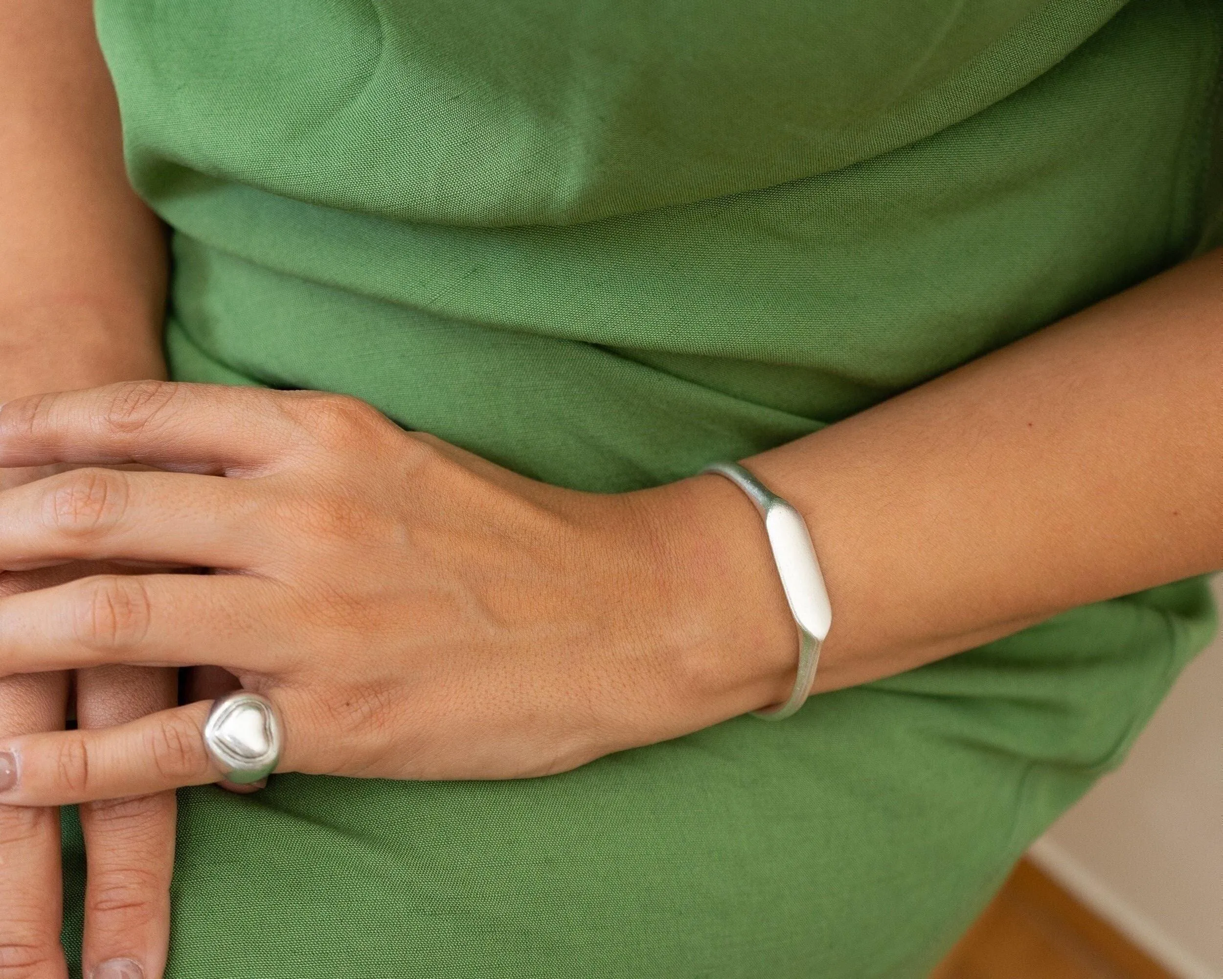 Silver Signet Bold Cuff