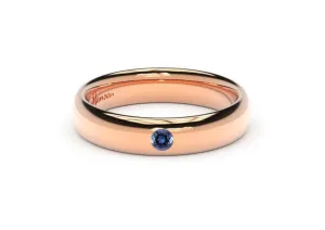 Sleek Gemstone Ring, Red Gold