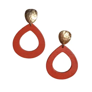 Stacey Teardrop Wooden Earrings