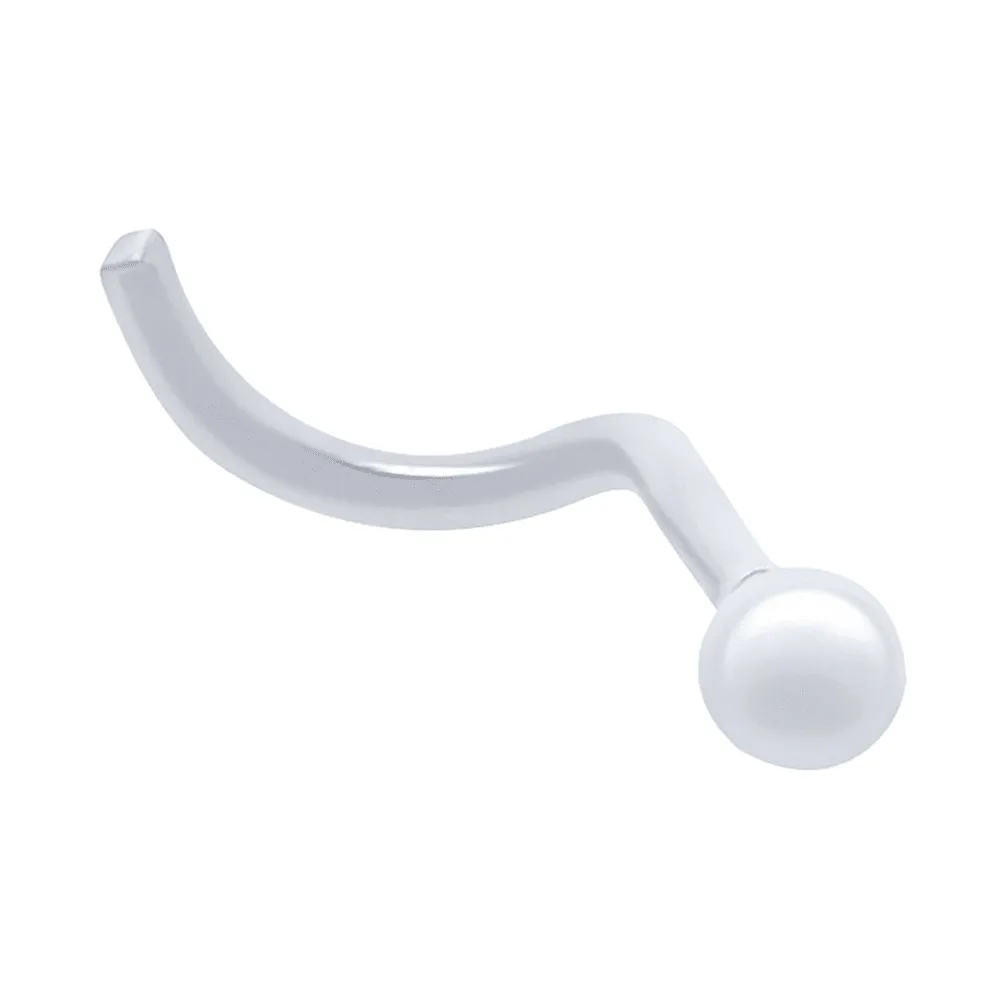 Sterling Silver Ball Nose Ring Pin