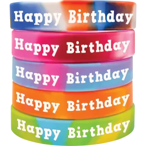 Tie-Dye Happy Birthday Wristbands