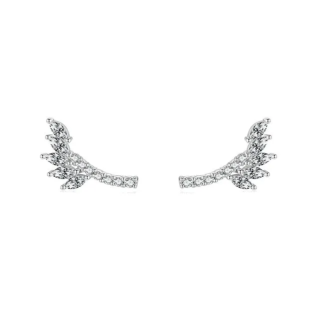 Trendy S925 Sterling Silver Leaf Earrings for Fashion-forward Individuals